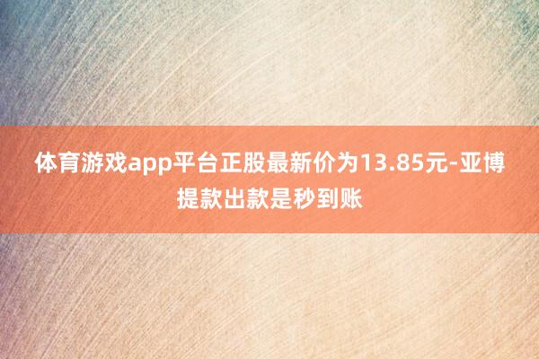 体育游戏app平台正股最新价为13.85元-亚博提款出款是秒到账